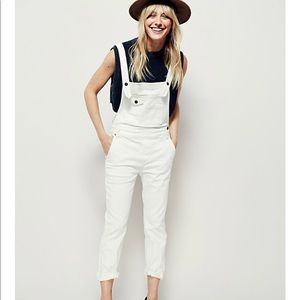White Denim Overalls - Free People - Size 28